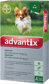 Фото Bayer Краплі Advantix для собак до 4 кг 1 шт.