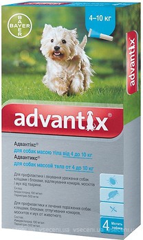 Фото Bayer Краплі Advantix для собак 4-10 кг 1 шт.