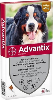 Фото Bayer Краплі Advantix для собак 40-60 кг 1 шт.