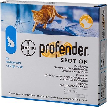 Фото Bayer Краплі Profender Spot-On для котів 2.5-5 кг 2 шт.
