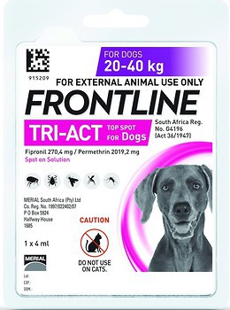Фото Frontline Краплі Tri-Act для собак 20-40 кг 1 шт.