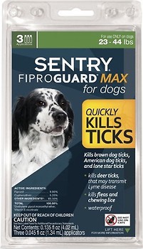 Фото Sentry Капли FiproGuard Max для собак 10-20 кг 1 шт.