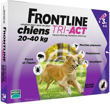 Фото Frontline Капли Tri-Act для собак 20-40 кг 3 шт.
