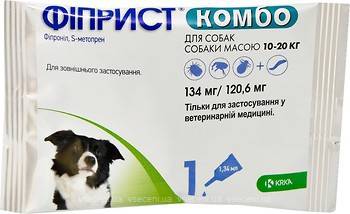 Фото KRKA Краплі Фіпріст Комбо для собак 10-20 кг 1 шт.