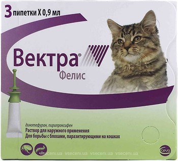 Фото Ceva Капли Vectra Felis для кошек 1 шт.