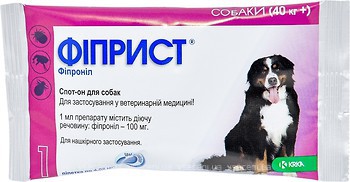 Фото KRKA Краплі Фіпріст Спот-он для собак від 40 кг 1 шт.