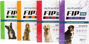 Фото Zoovet Капли Fip Forte для собак до 4 кг 1 шт.