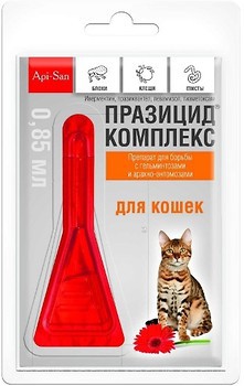 Фото Apicenna (Api-San) Капли Празицид для кошек до 5 кг 1 шт.