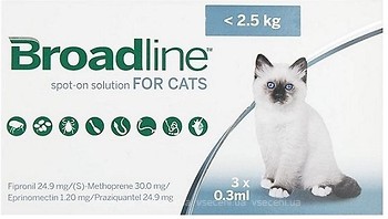 Фото Broadline Краплі для кішок до 2.5 кг 1 шт.