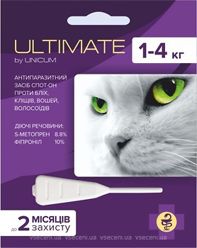 Фото Ultimate Краплі для кішок 1-4 кг 1 шт.