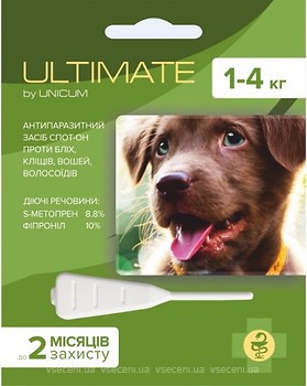 Фото Ultimate Краплі для собак 1-4 кг 1 шт.