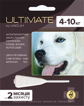 Фото Ultimate Краплі для собак 4-10 кг 1 шт.