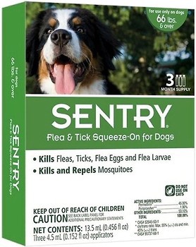 Фото Sentry Краплі Flea & Tick Squeeze-On для собак від 30 кг 1 шт.