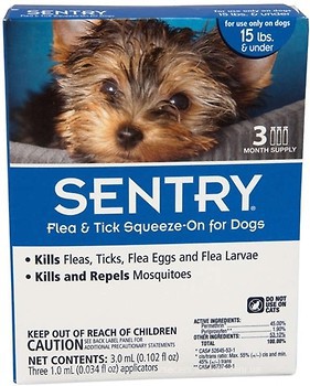 Фото Sentry Краплі Flea & Tick Squeeze-On для собак до 7 кг 1 шт.