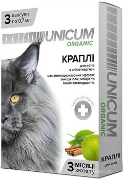 Фото UNICUM Краплі Organic для котів 3 шт. (UN-025)