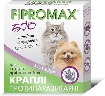 Фото Fipromax Краплі Біо для котів та дрібних собак 2 шт.