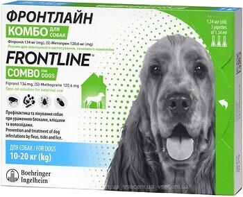 Фото Frontline Краплі Boehringer Ingelheim Combo для собак 10-20 кг 1 шт.