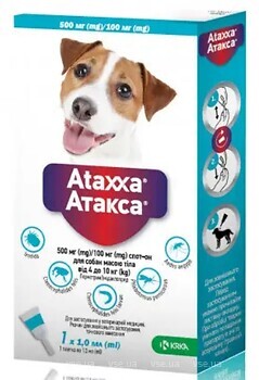 Фото KRKA Ataxxa (Атакса) Spot On для собак 4-10 кг 1 шт