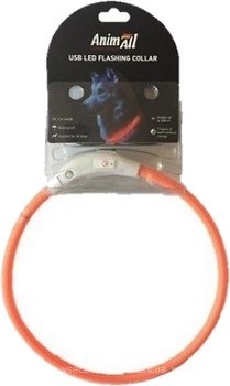 Фото AnimAll Декоративний USB Led Flashing Collar 35 см помаранчевий (60600)