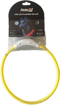 Фото AnimAll Декоративний USB Led Flashing Collar 35 см жовтий (60601)