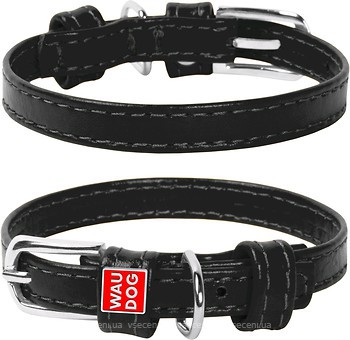 Фото Collar Классический Waudog Glamour 27-36 см / 15 мм черный (32701)