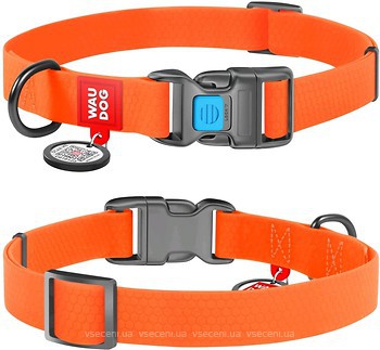 Фото Collar Классический Waudog Waterproof 23-35 см / 15 мм оранжевый (27394)