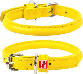 Фото Collar Класичний Waudog Glamour 25-33 см / 8 мм жовтий (22418)