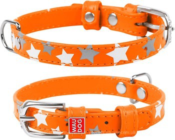 Фото Collar Классический Waudog Glamour 19-25 см / 12 мм оранжевый (35834)