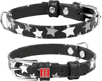 Фото Collar Классический Waudog Glamour 21-29 см / 12 мм черный (35841)