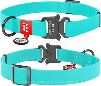 Фото Collar Классический Waudog Waterproof 23-35 см / 15 мм бирюзовый (2799)