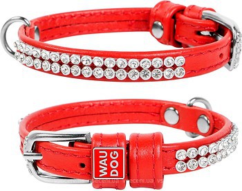 Фото Collar Класичний Waudog Glamour 19-25 см / 9 мм червоний (33073)