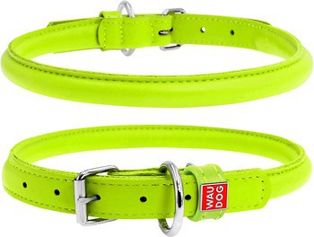 Фото Collar Классический Waudog Glamour 33-41 см / 10 мм салатовый (35055)