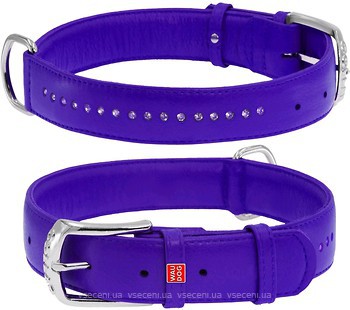 Фото Collar Классический Waudog Glamour 30-39 см / 20 мм фиолетовый (38769)