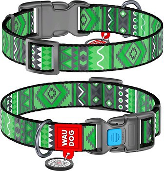 Фото Collar Классический Waudog Nylon 31-49 см / 25 мм зеленый (4636)