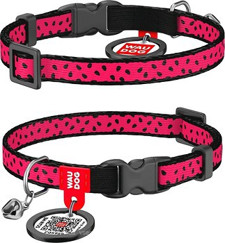 Фото Collar Классический Waudog Nylon 20-30 см / 10 мм розовый (5269)