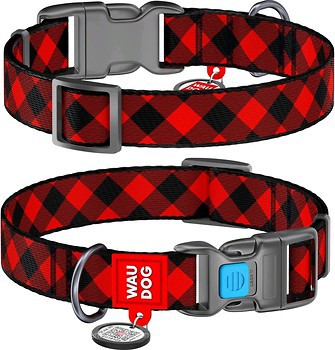 Фото Collar Классический Waudog Nylon 23-35 см / 15 мм красный (4687)