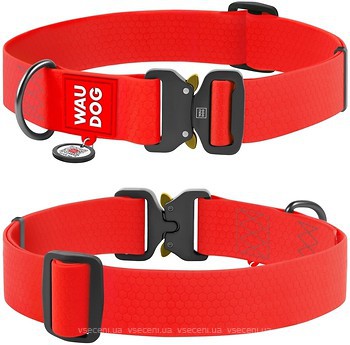 Фото Collar Класичний Waudog Waterproof 43-70 см / 40 мм червоний (28013)