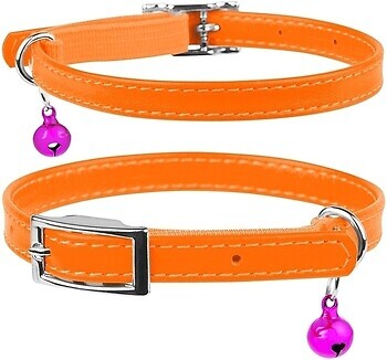 Фото Collar Классический Waudog Glamour 22-30 см / 9 мм оранжевый (32484)