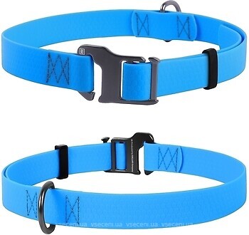 Фото Collar Класичний Waudog Waterproof 35-70 см / 25 мм блакитний (27192)