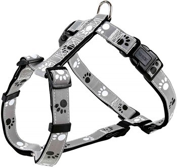 Фото Trixie Шлея Silver Reflect Harness L-XL 75-100 см / 25 мм black/silver/grey (12234)