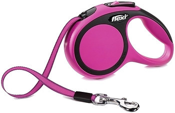 Фото Flexi Поводок-рулетка ленточная New Comfort XS 3 м / 12 кг pink