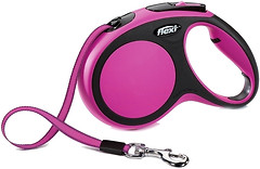 Фото Flexi Повідок-рулетка стрічкова New Comfort M 5 м / 25 кг pink