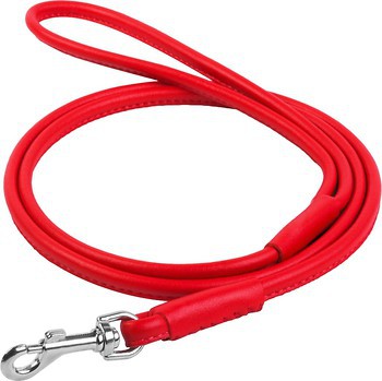 Фото Collar Повідок класичний Waudog Glamour 1.83 м / 4 мм червоний (34373)