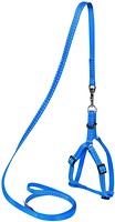 Фото Collar Шлея с поводком Dog Extreme 40-55 см / 15 мм голубой (07032)