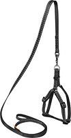 Фото Collar Шлея з повідцем Dog Extreme 40-55 см / 15 мм чорний (07031)