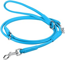 Фото Collar Поводок-перестежка Waudog Glamour 1.83 м / 10 мм голубой (33982)