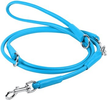 Фото Collar Повідок-перестібка Waudog Glamour 1.83 м / 10 мм блакитний (33982)