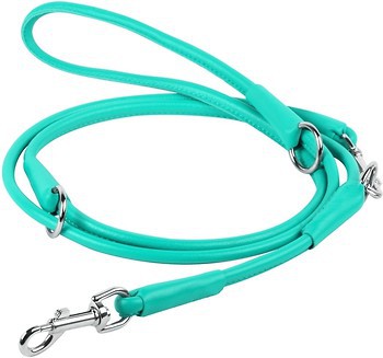 Фото Collar Повідок-перестібка Waudog Glamour 1.83 м / 6 мм бірюзовий (339713)