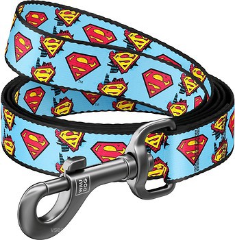 Фото Collar Повідок класичний Waudog Nylon 1.22 м / 25 мм блакитний (0125-2005)