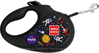 Фото Collar Повідок-рулетка стрічкова Waudog Design L 5 м / 50 кг чорний (8126-0047-01)